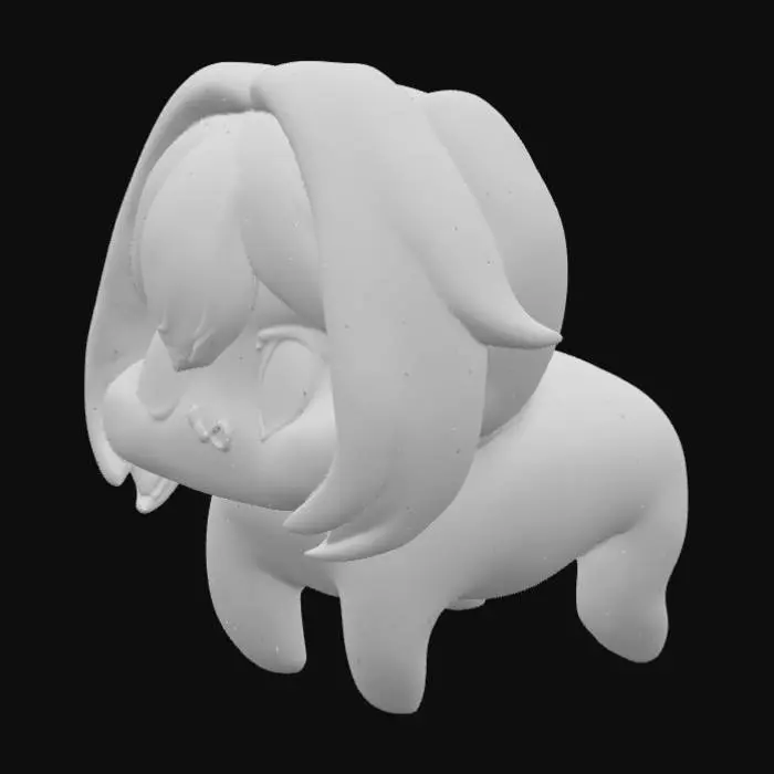 3D model for Kawaii Creature with Pink Hair