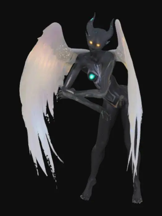 3D model for 
Here’s your optimized 500-character version of the prompt:

"Create a highly detailed, realistic humanoid character balanced between darkness and light. The left side radiates divine light with sleek metallic plating, while the right side is shadowy with dark crystalline textures. Glowing mystical patterns blend the two sides. The character has a supernatural aura, glowing eyes, and realistic anatomy.wings of angel and dragon Ensure high-res textures, clean topology,  A-pose
