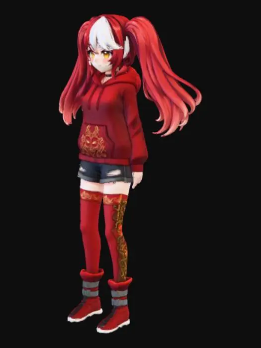 3D model for Scarlet Pigtails