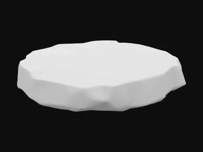 3D model for flat stone with sharp edges low poly low poly low poly and angular like someone would find in a pond that a frog or small child could easily jump on