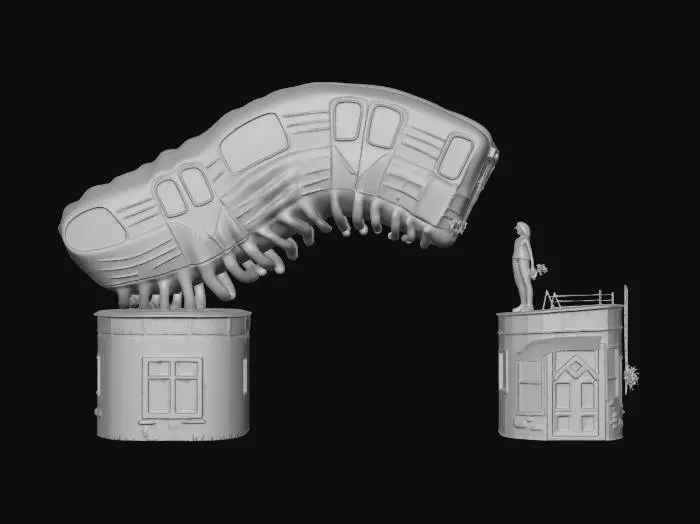 3D model for The Arc of the Train at Sunset