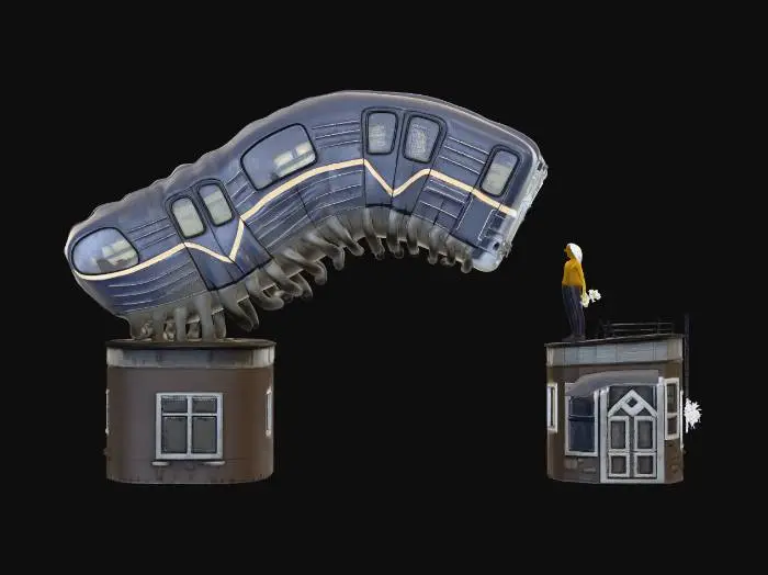 3D model for The Arc of the Train at Sunset