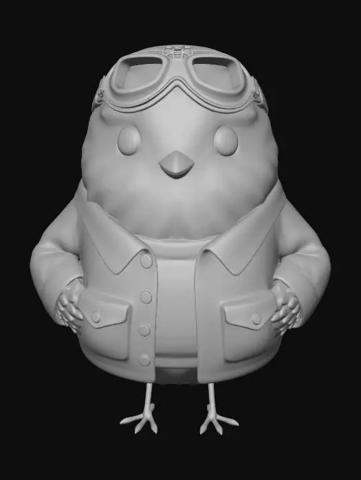 3D model for Blue Aviator Chick