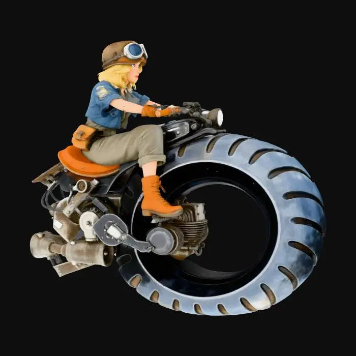 3D model for Rider on a Giant Tire
