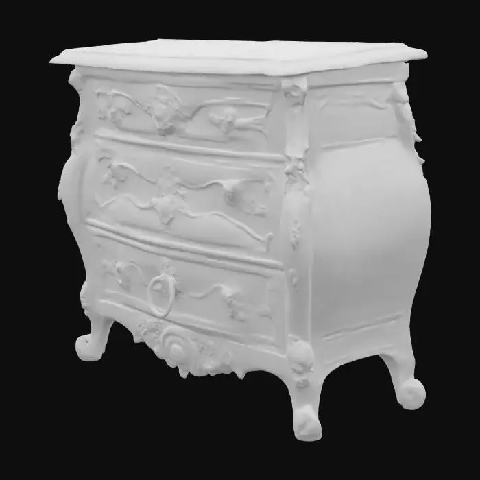 3D model for An antique German dresser, with finely carved details, and rich luxurious materials