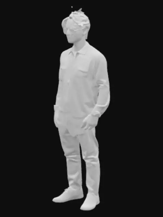3D model for 格子衫,男程序员,戴眼镜,可爱风格