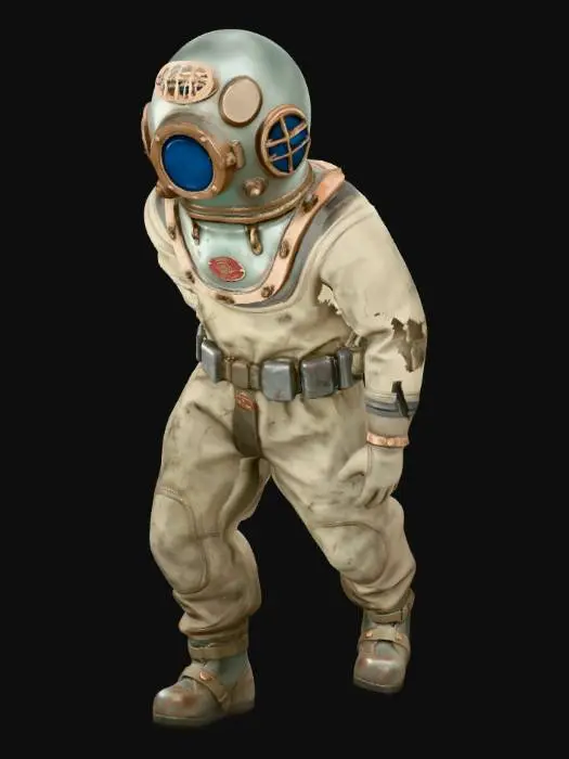 3D model for Mark V Copper Head Diving Suit