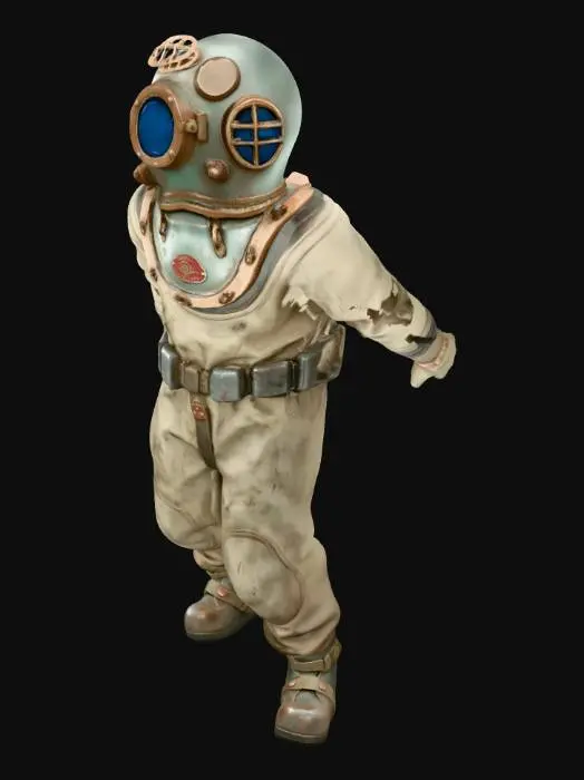 3D model for Mark V Copper Head Diving Suit