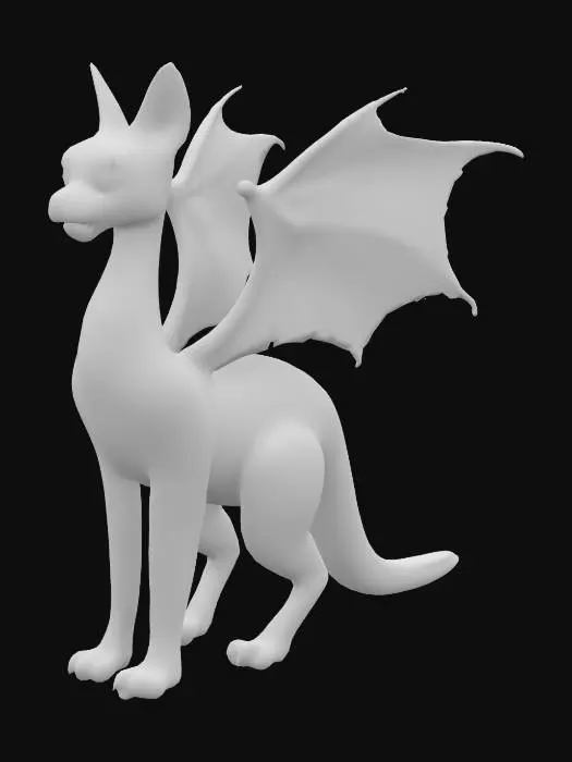 3D model for Drachen Katze