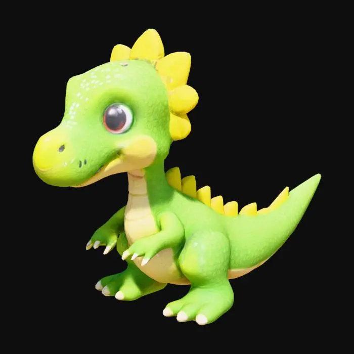 3D model for Bewegliche flexibler kleiner süsser Dinosaurier