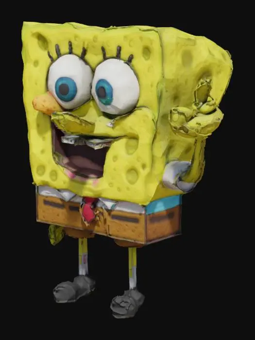 3D model for SpongeBob Pointing 