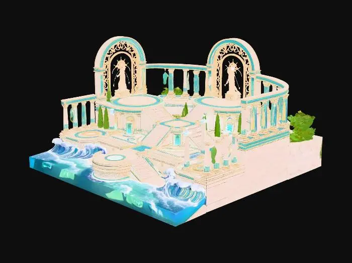 3D model for Isometric level for game