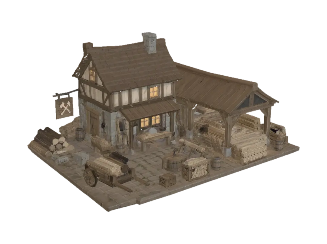 Model 3D The Village Forge - Hammer, dijana oleh AI