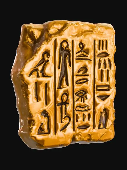 3D model for Hieroglyphic Tablet