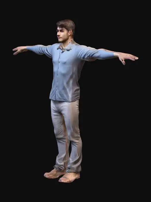 3D model for human a man doing T pose