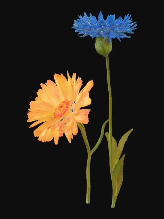 3D model for Floral Duo