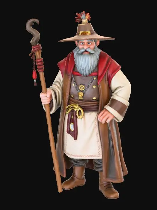 3D model for medieval fantasy innkeeper