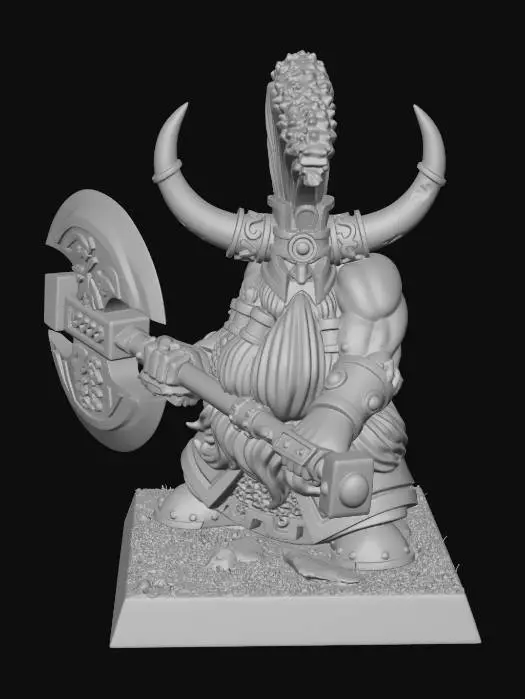 3D model for Dwarven Warrior Miniature