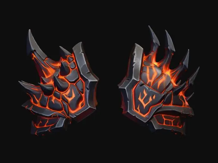 3D model for Flaming Gauntlets of the Abyss