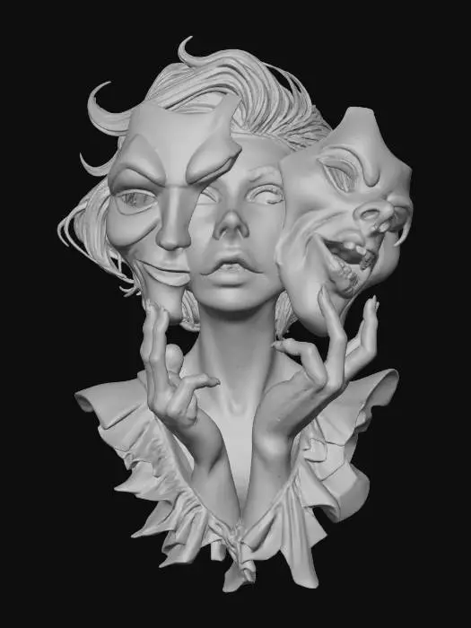 3D model for Dual Personas, #Halloween2025#