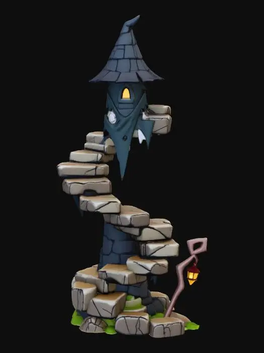 3D model for Whimsical Tower Steps, #Halloween2025#