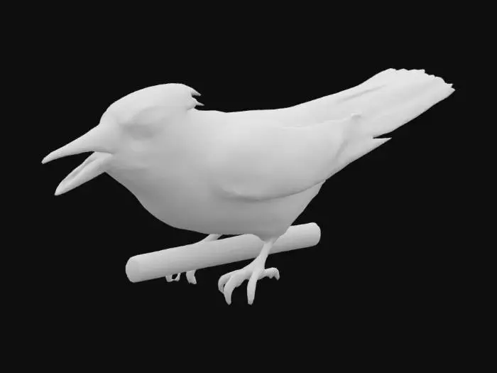 3D model for Chirping Blue Jay