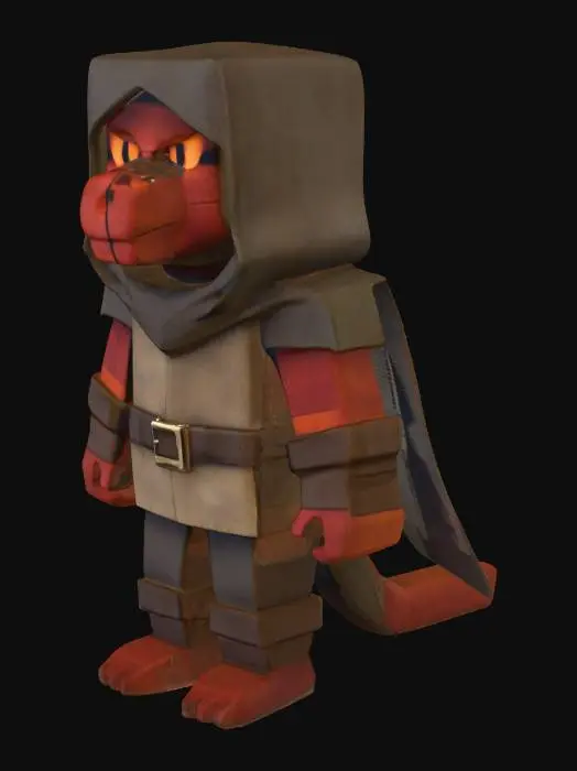 3D model for Hooded Lizard Warrior