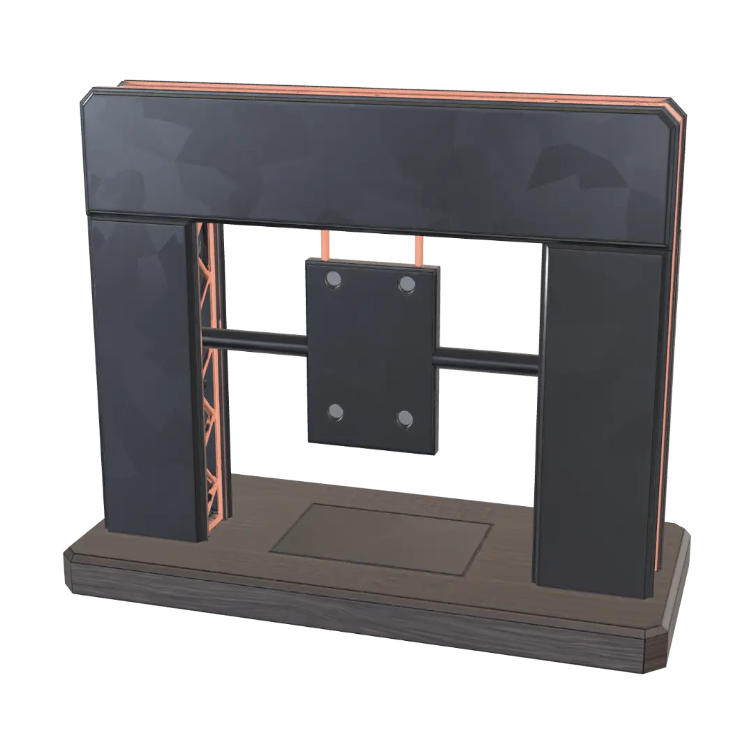 Pórtico de chegada - Blank 3D model, vytvořený pomocí AI