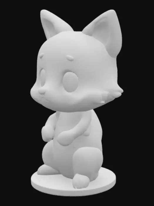 3D model for a cute fox popmart toy