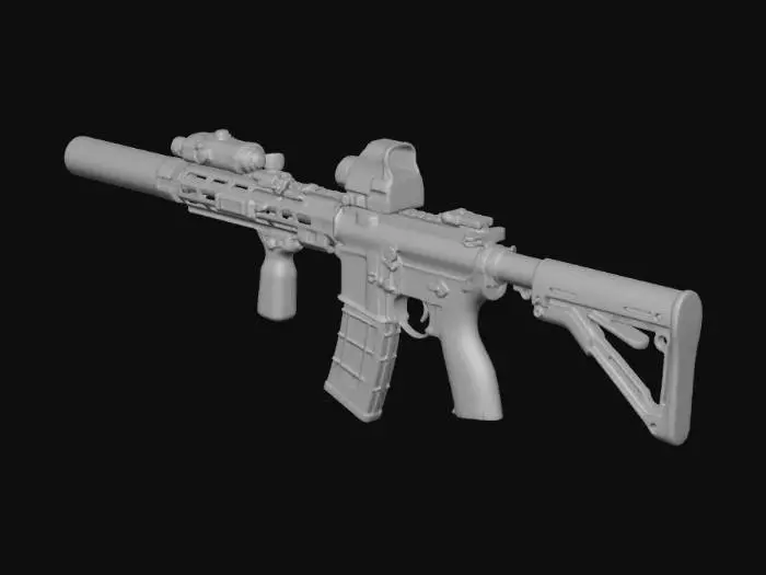 3D model for Desert Tan AR-15 Rifle