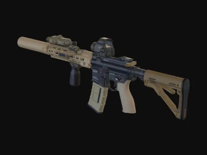 3D model for Desert Tan AR-15 Rifle