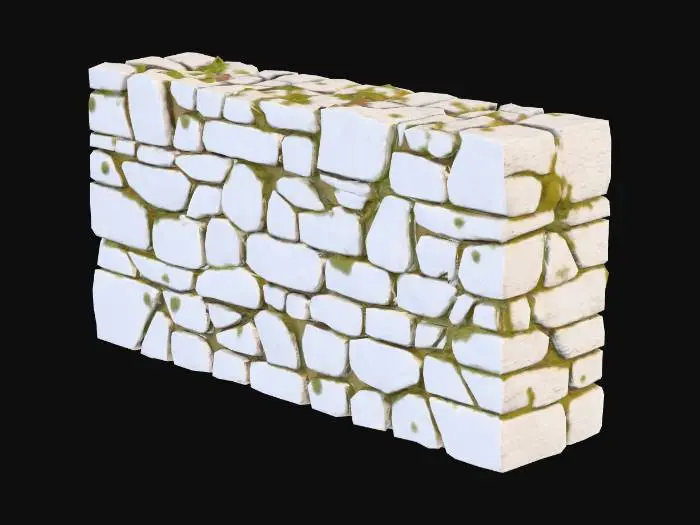 3D model for muro velho, foto-realista, altamente detalhado, 4k