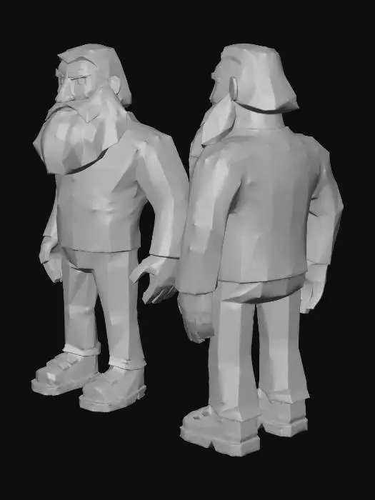 3D model for Red Shirt Character, #villain#