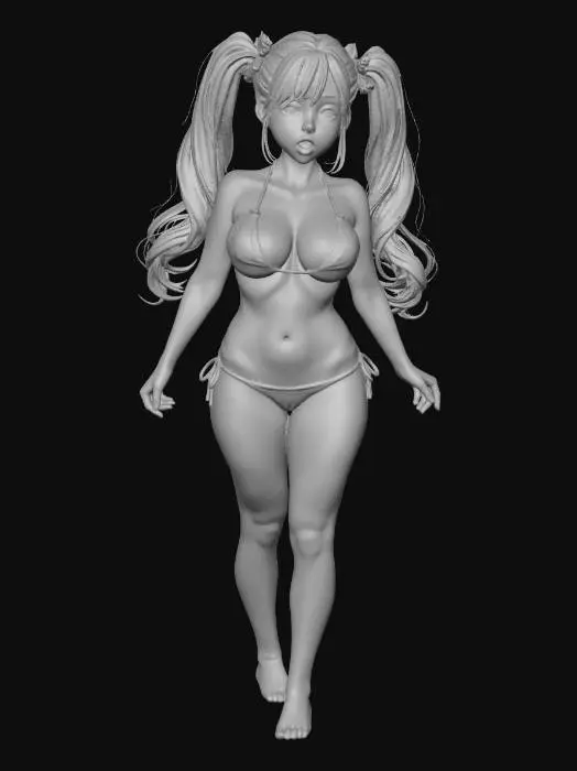 3D model for Crimson Bikini Portrait