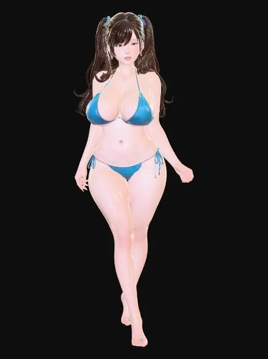 3D model for Blue Bikini Confidence