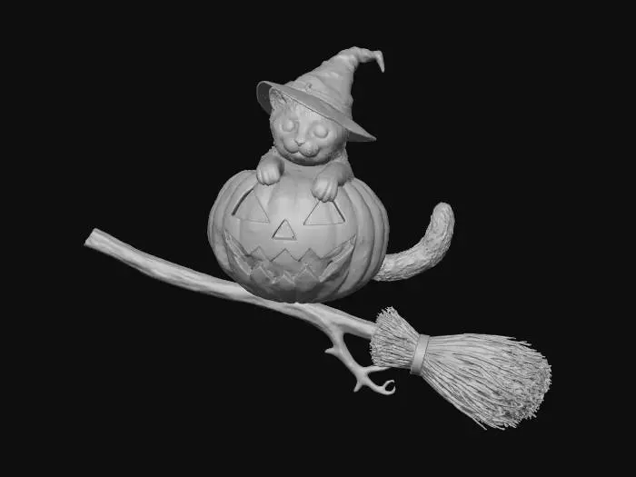 3D model for Halloween Feline Flight