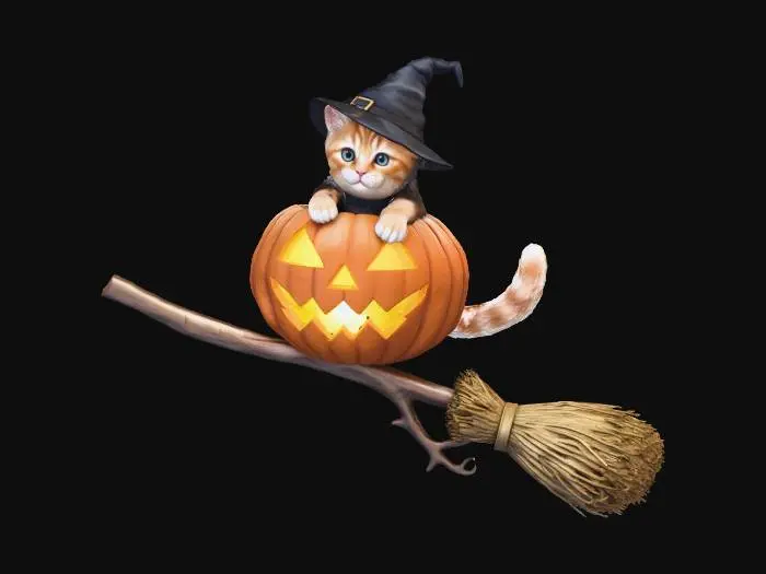 3D model for Halloween Feline Flight