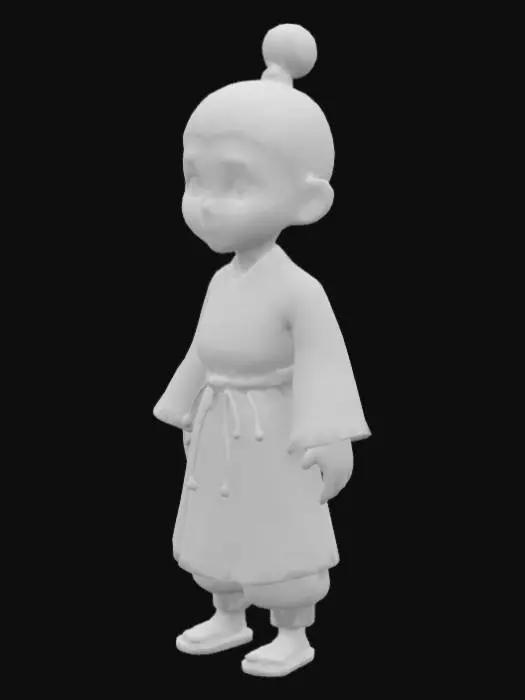3D model for Imagine a small village nestled amongst mist-shrouded mountains, where the air hums with an ancient quietude. In this village lives Li Mei, a boy no older than ten, with eyes that sparkle with an inquisitive spirit and a heart that yearns for something beyond the ordinary.


Li Mei, the young Taoist boy, stands at the threshold of a profound adventure, ready to unravel the mysteries of cultivation and embark on a path that will shape not only his destiny but perhaps, the destiny of his village and beyond. Draw Li Mei in a humanoid model that is easy to rig


