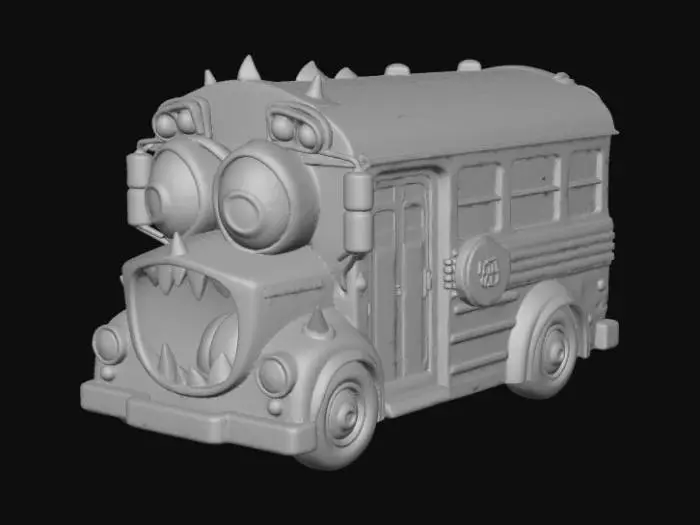 3D model for A cross between a school bus and monster.