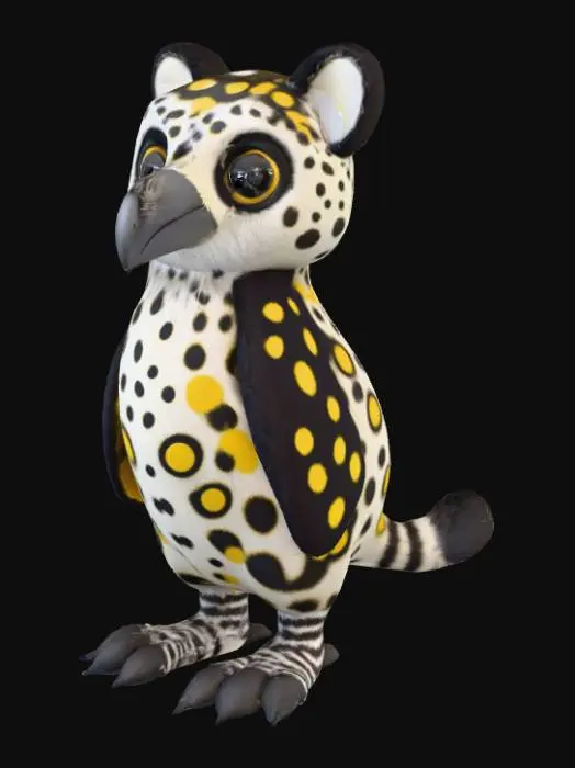 3D model for A cross between a penguin and a leopard.