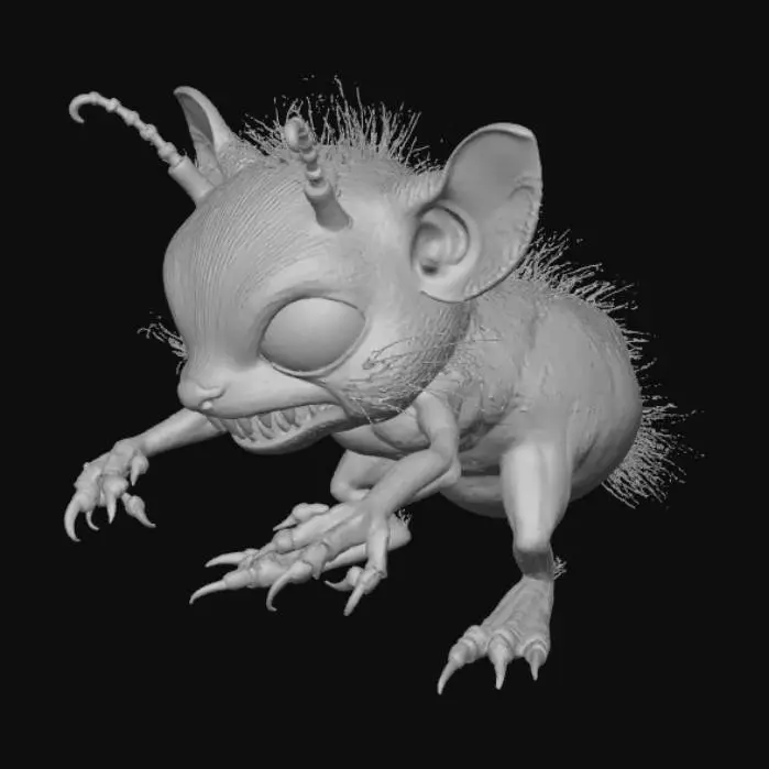 3D model for a Ferocious beast that is a cross between a hamster and an ant.