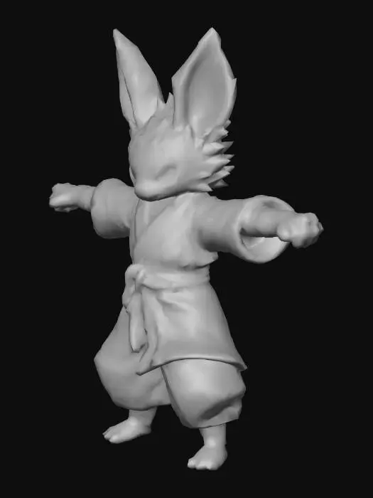 3D model for Karate Bat Warrior