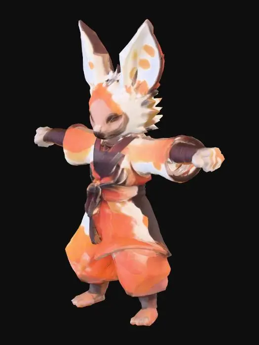 3D model for Karate Bat Warrior