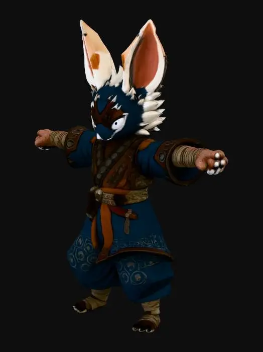 3D model for Karate Bat Warrior