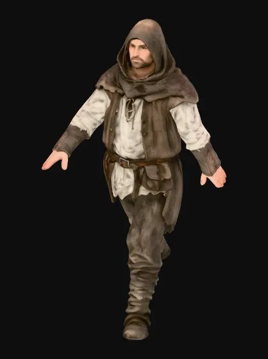 3D model for Medieval Peasant