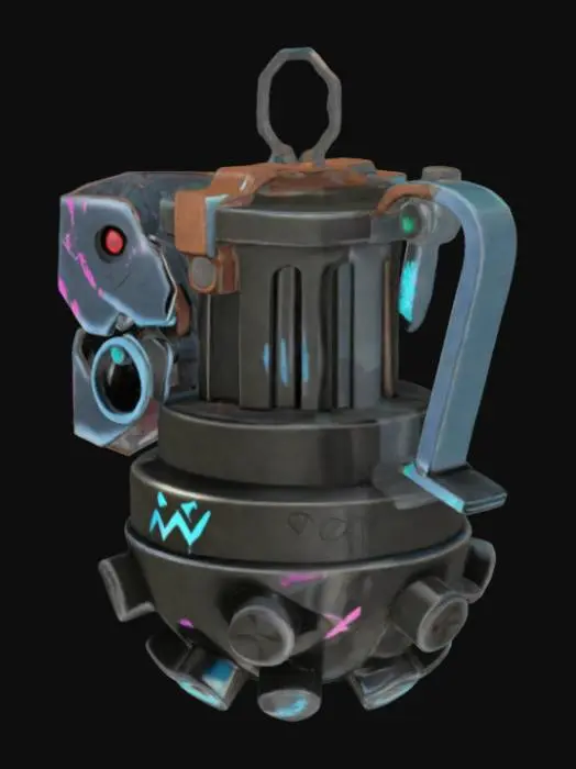 3D model for Neon Graffiti Grenade