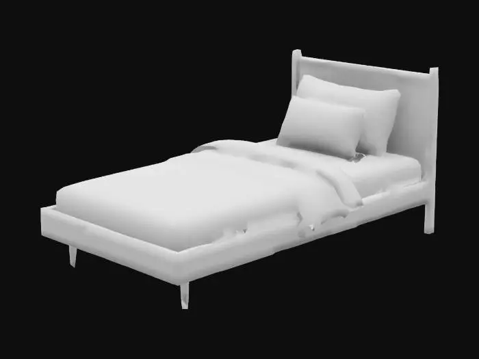 3D model for single bed