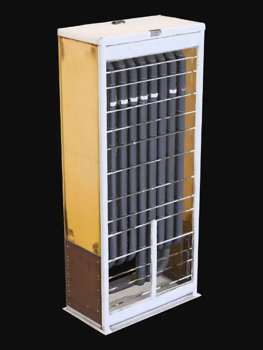 3D model for Curved Pipe Structure Cabinet