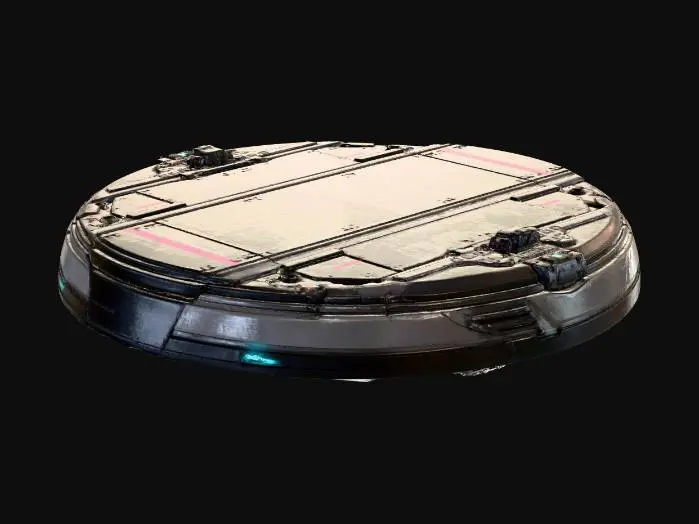 3D model for Neon Circular Landing Pad