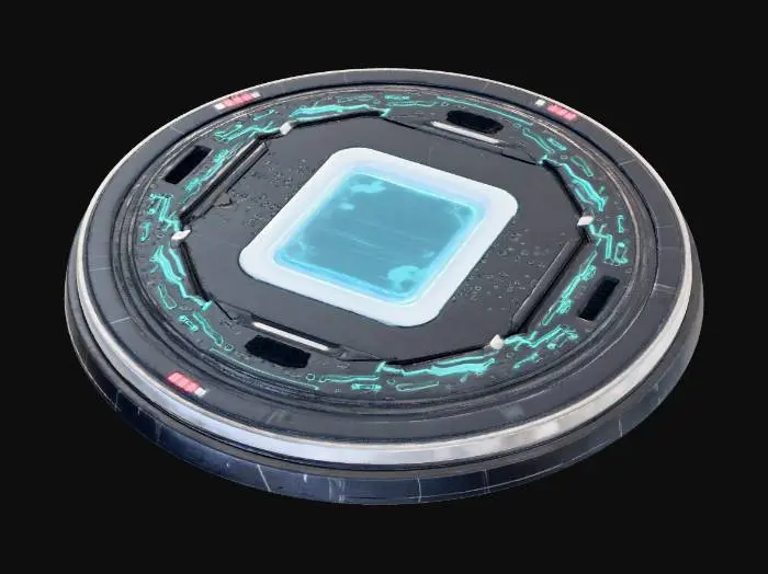 3D model for plataforma circular cyberpunk